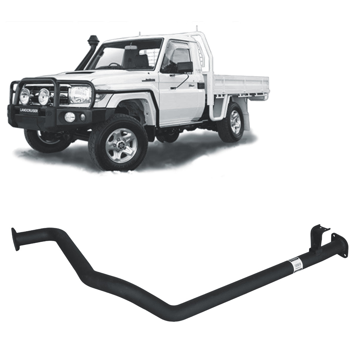 Toyota Land Cruiser Redback Performance Intermediate Pipe Assembly for Toyota Landcruiser 79 Series (10/1999 - 01/2007) 4.2L 1HZ
