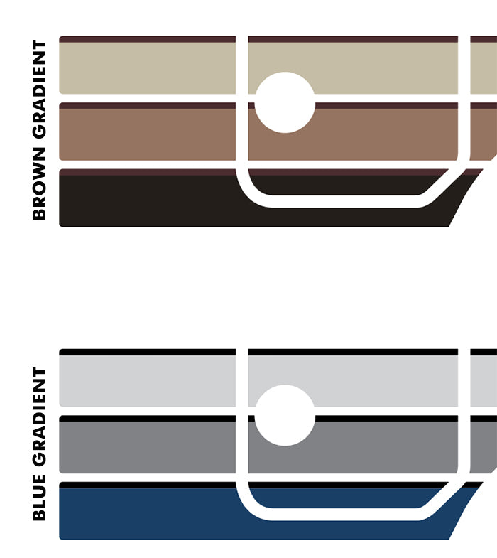 70 Series Land Cruiser Decal Body Stripe Kit (Brussels) - 73/74 Series (1984–1990)