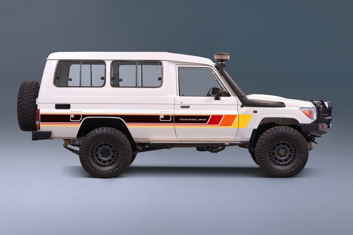 70 Series Land Cruiser Decal Body Stripe Kit (Cobar) - 78 Series Troop Carrier (1999-)
