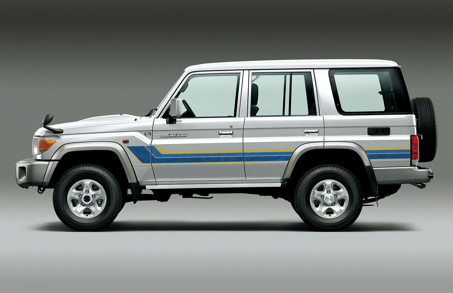 70 Series Land Cruiser Decal Body Stripe Kit (Limited Edition Topographic Renmark) - 76 Series (2007-)