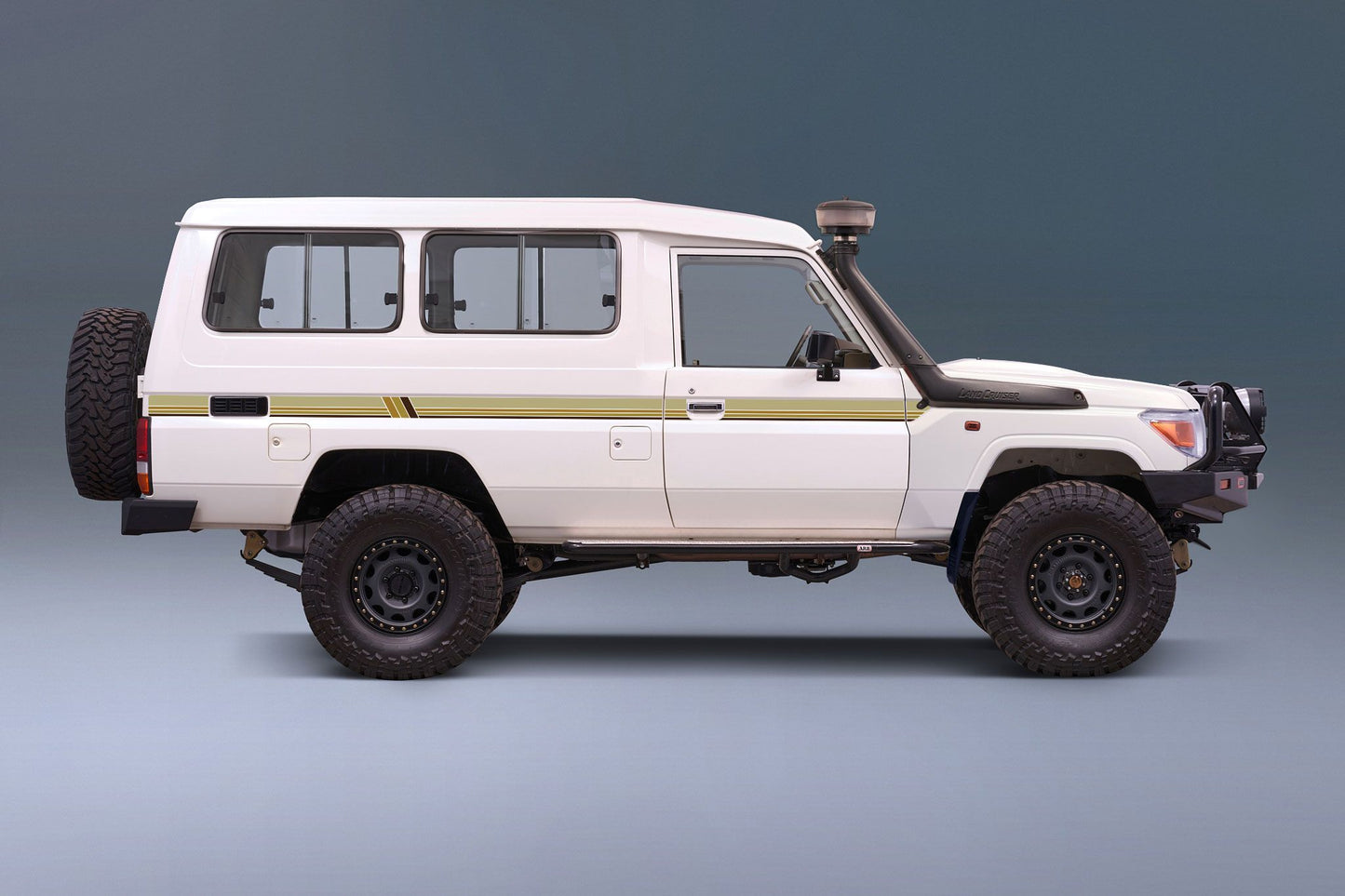 70 Series Land Cruiser Decal Body Stripe Kit (Mount Isa) - 78 Series Troop Carrier (1999-)