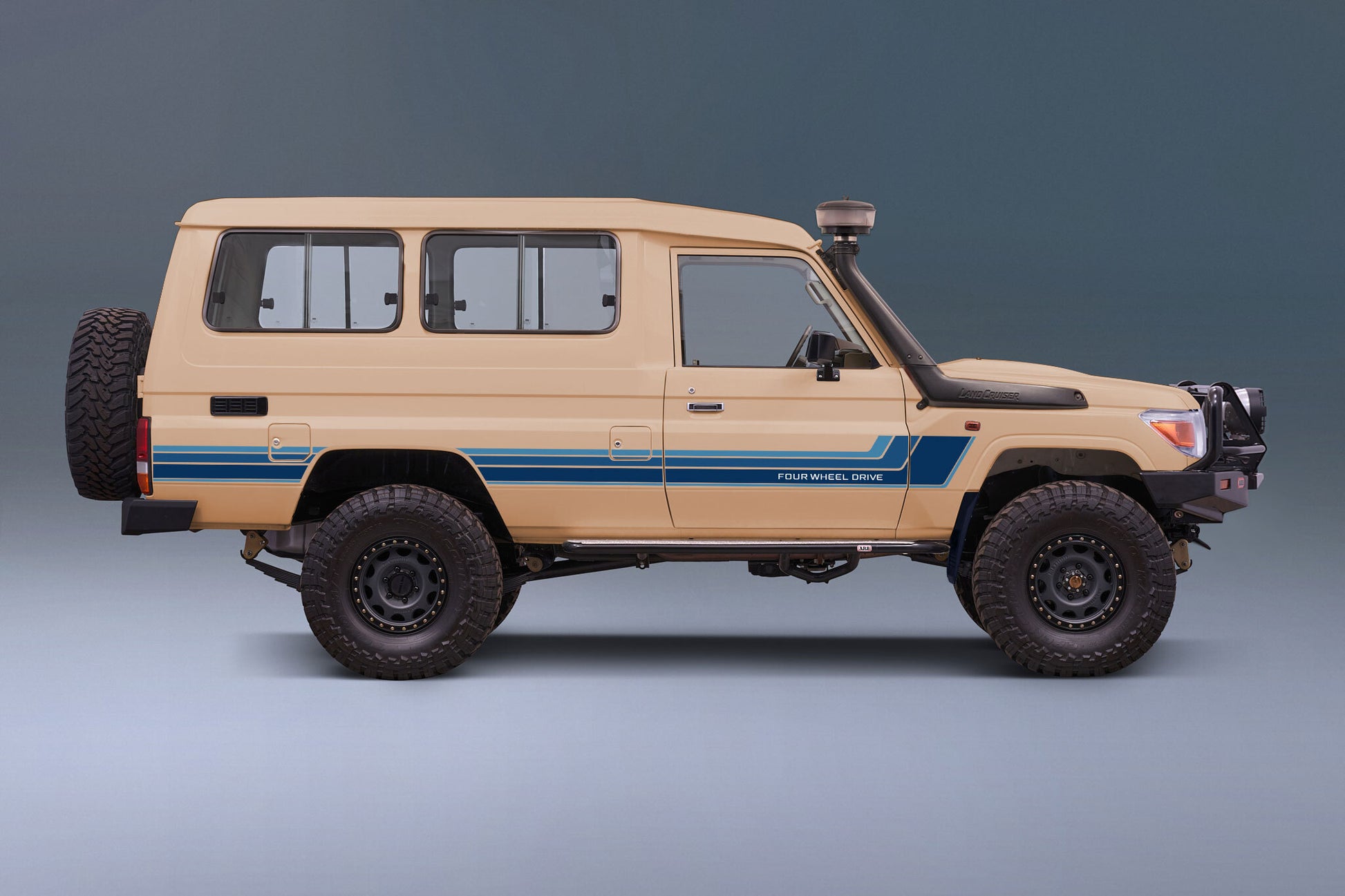 70 Series Land Cruiser Decal Body Stripe Kit (Renmark Type-1) - 78 Series Troop Carrier (1999-)