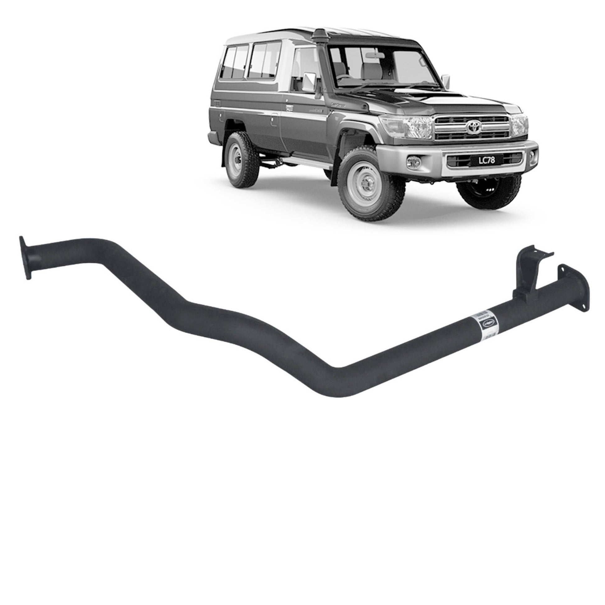 70 Series Land Cruiser Performance Intermediate Pipe Assembly - 75 (01/1990 - 09/1999) and 78 Series (01/1990 - 01/2007) 4.2L 1HZ