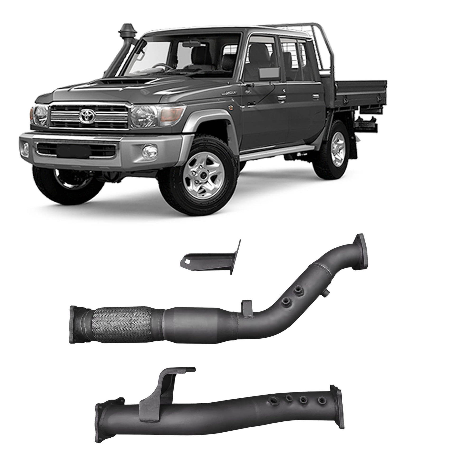 Toyota Land Cruiser Redback Extreme Duty Exhaust DPF Adaptor Kit for Toyota Landcruiser 76 Series Wagon, 79 Series Single and Double Cab (11/2016 - on)