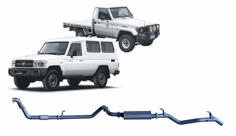 Toyota Land Cruiser Redback Extreme Duty Exhaust for Toyota Landcruiser 78 Series (01/1990 - 01/2007), Toyota Landcruiser 75 Series (03/1990 - 11/1999)