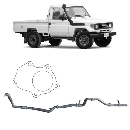 Toyota Land Cruiser Redback Extreme Duty Exhaust for Toyota Landcruiser 78 Series (01/1990 - 01/2007), Toyota Landcruiser 75 Series (03/1990 - 11/1999)
